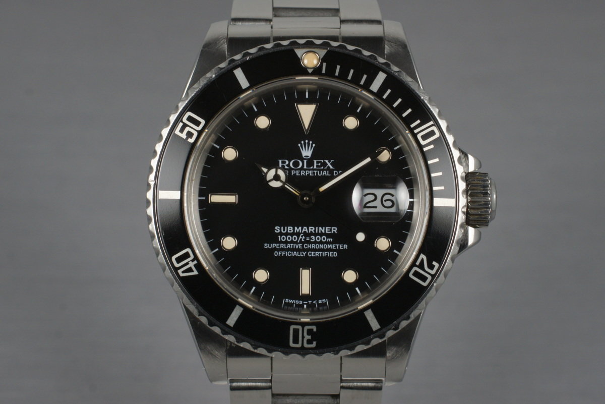 HQ Milton - 1988 Vintage Rolex Submariner 168000, Inventory #3794