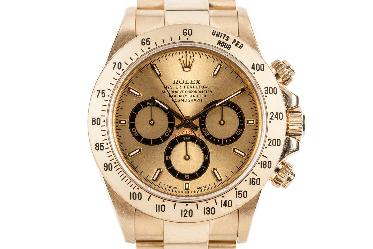 HQ Milton , 1995 Rolex 18K Gold Zenith Daytona, Inventory 9478