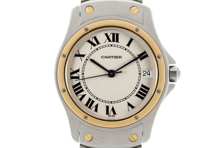 1990's Cartier Santos Ronde Automatic with Box and Papers photo