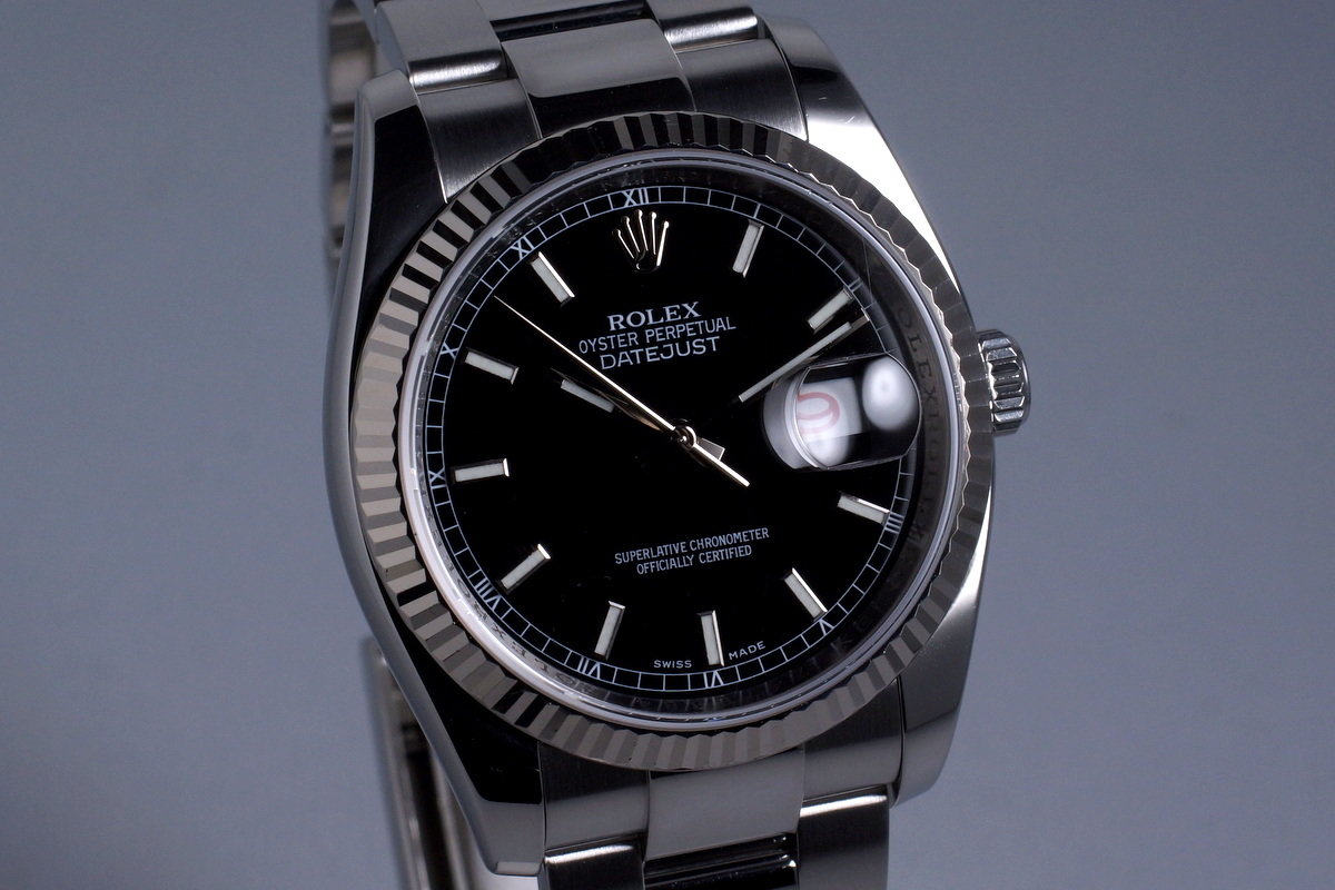 2006 Rolex DateJust 116234 Black Dial 