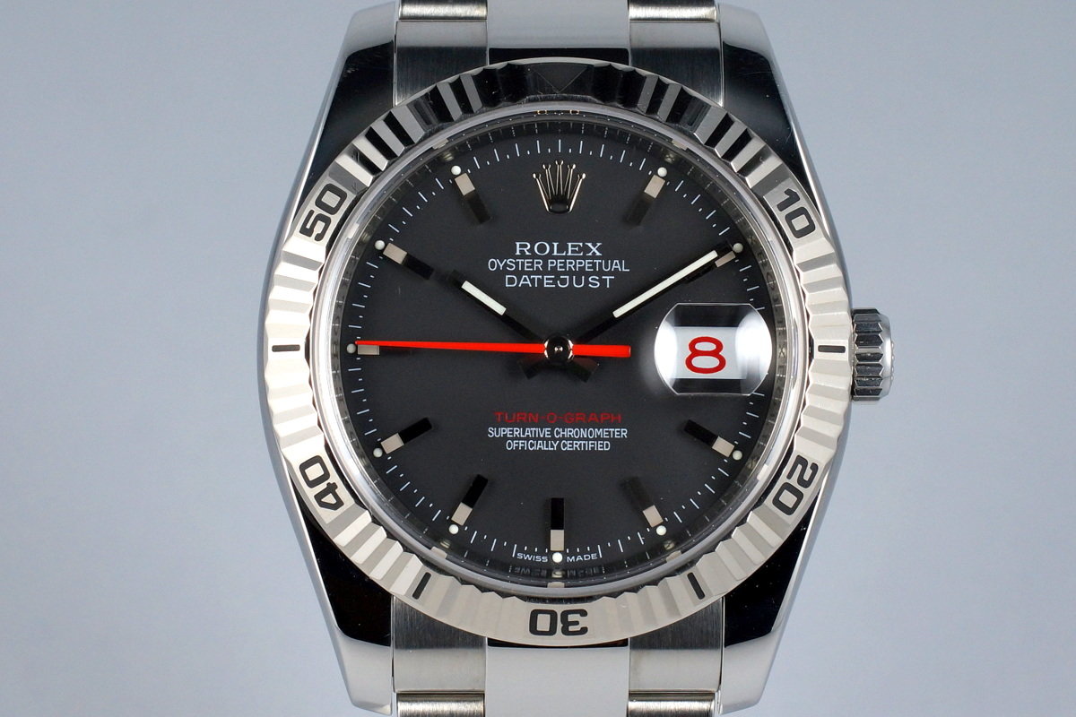rolex datejust red second hand