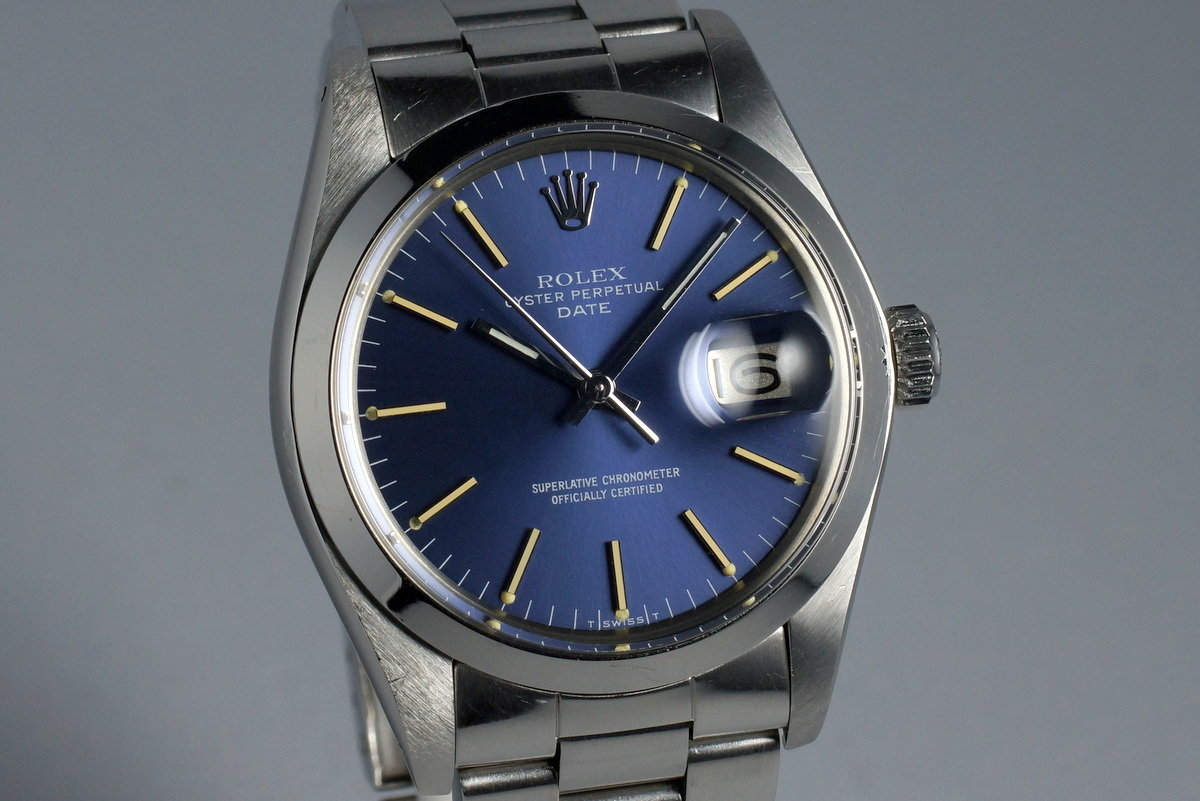 1978 Vintage Rolex Date 1500 Blue Dial 