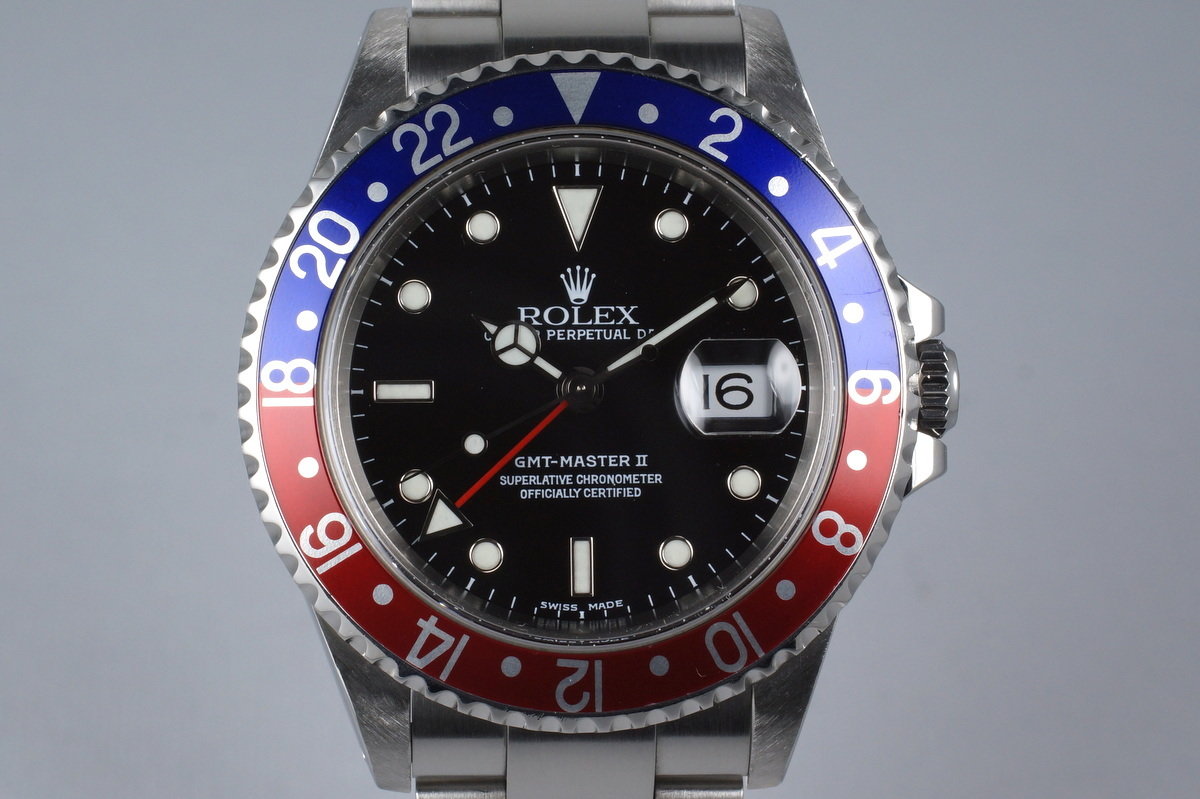 HQ Milton - 2000 Rolex GMT Master II 16710 with Box, Inventory #6543