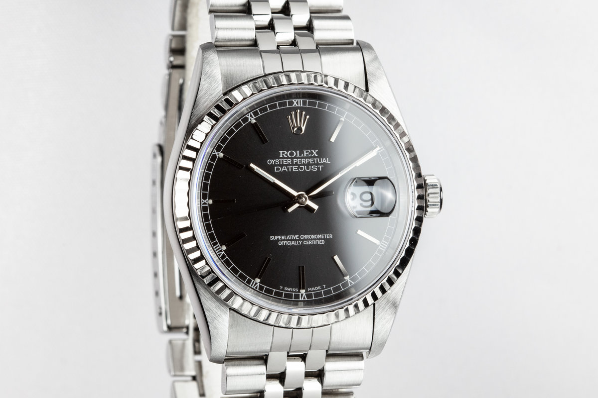 1996 Rolex DateJust 16234 Black Dial 