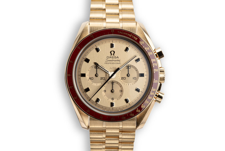 2019 Omega 50th Anniversary 18K "Moonshine Gold" Speedmaster Professional 310.60.42.50.99.001 with Box and Papers photo