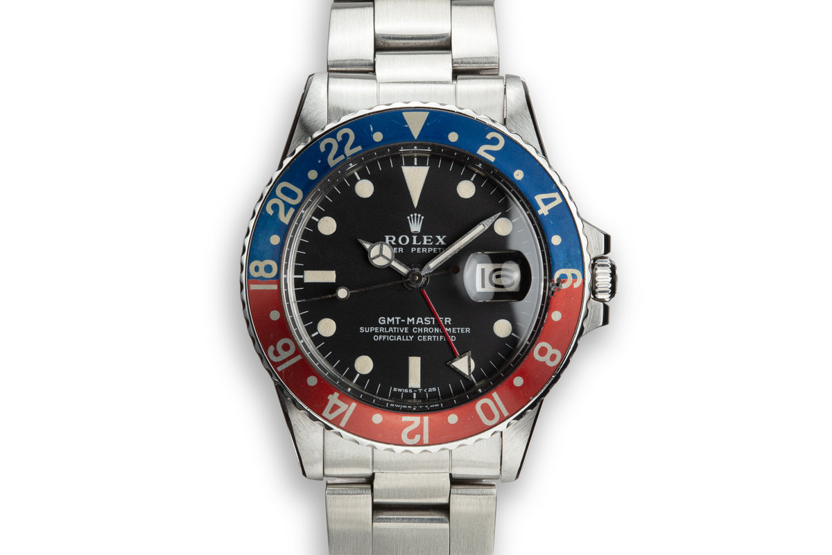 HQ Milton , 1971 Vintage Rolex GMT,Master 1675 Fat Font