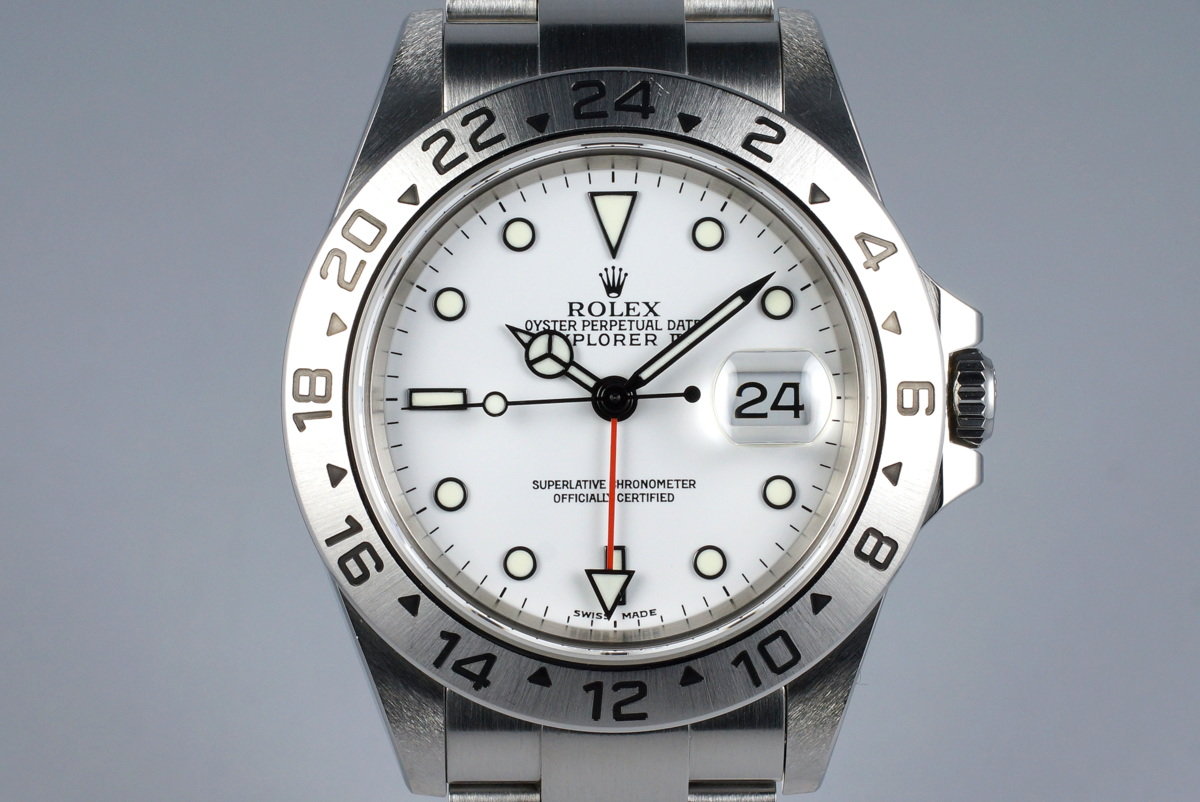 2004 Rolex Explorer II 16570 White Dial 