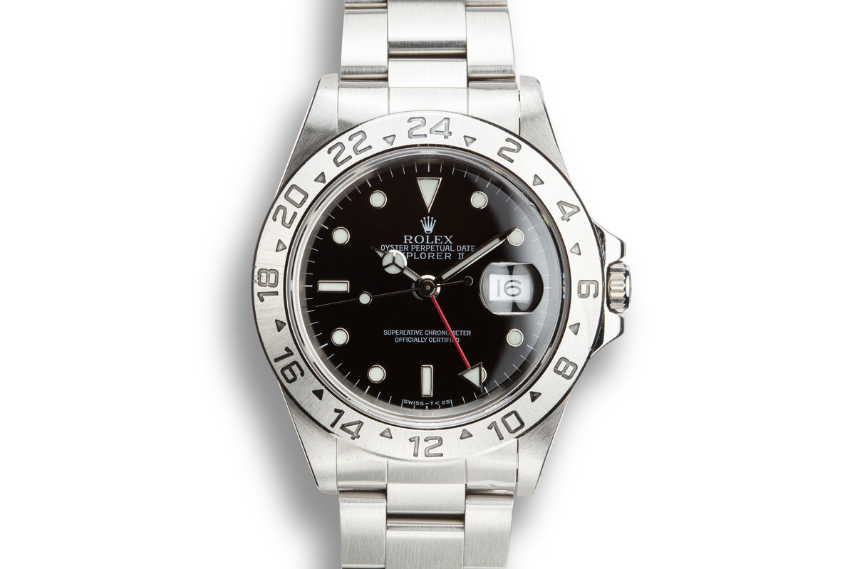 1997 Rolex Explorer II 16570 Black Dial 