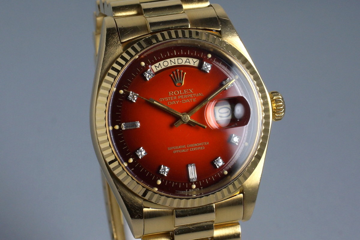 rolex day date red