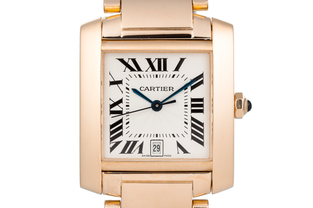 cartier tank francaise with date